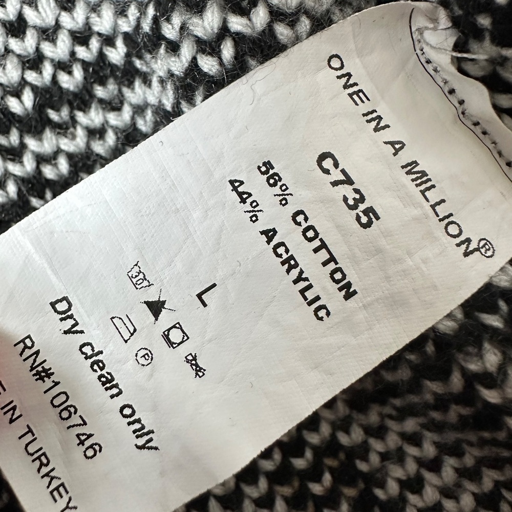 One In A Million Men’s Zip Ftont Sweater - Picture 4 of 7